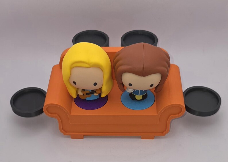 Central Perk Sofa for Friends McDonald's Characters | 3D-Printed Orange Sofa | Gift for Friends Fans image 7