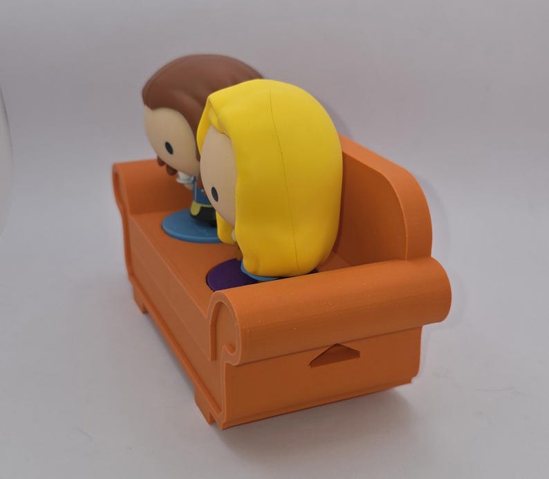 Central Perk Sofa for Friends McDonald's Characters | 3D-Printed Orange Sofa | Gift for Friends Fans image 8