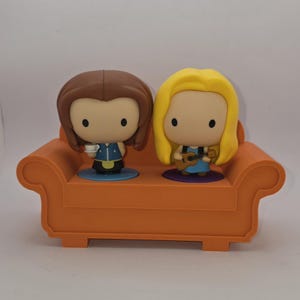 Central Perk Sofa for Friends McDonald's Characters | 3D-Printed Orange Sofa | Gift for Friends Fans Sofa Medium