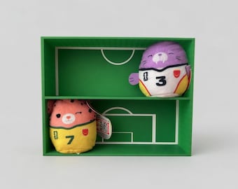 McDonald's Happy Meal Squishmallow Soccer Field Display | 3D Display for 6 or 12 Characters | Vertical and Horizontal | Modular