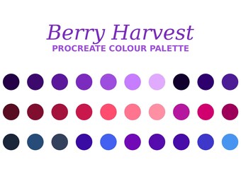 Berry Harvest Procreate Digital Colour Palette (Digital Download)