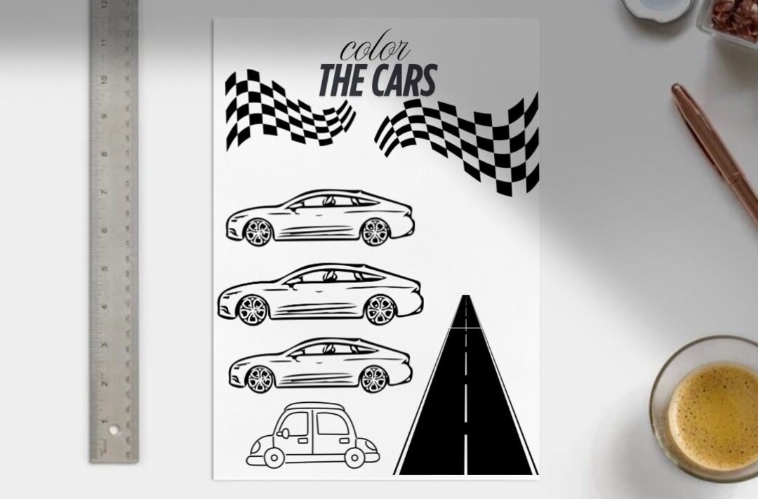 Color the Cars – Fun Car Coloring Page for Kids | Printable Activity ...