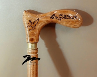 Handcrafted Ash Wood Hiking Staff – Rustic Wooden Walking Stick