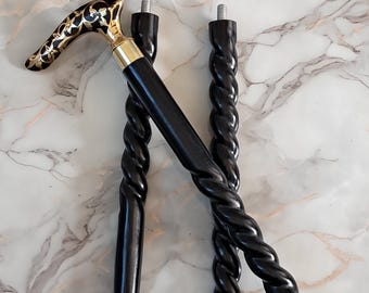 Brass Handle Wooden Walking Cane – Elegant Handmade Walking Stick.