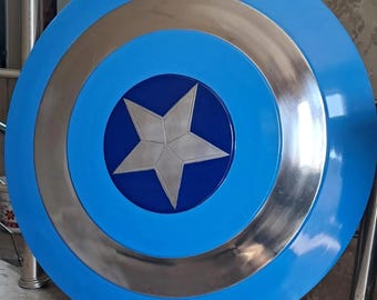 24” Captain America Shield Metal | Cosplay Prop Replica | Superhero Decor