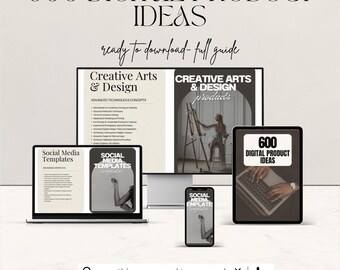 600 Digital Product Ideas: Brainstorming Guide for Online Creators (PDF Downloadable Guidebook