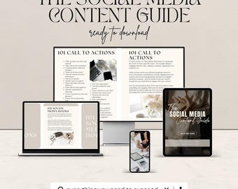 Social Media Content Guide | 90-Day Planner, Hooks, CTAs, ChatGPT Prompts & Marketing Strategy