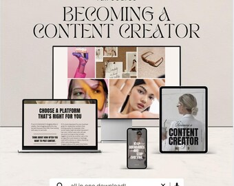 Content Creator Guide: Personal Branding, Social Media Strategy (Digital Workbook with Photos)