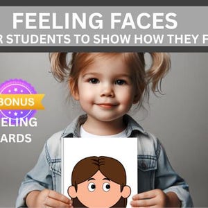 Feelings Faces SEL Activity | Printable Emotion Faces | Social Emotional Learning Calm Corner | Preschool & Kindergarten, self-regulate