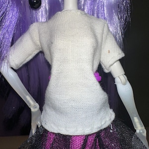 Doll T-shirt for MH style dolls (White)