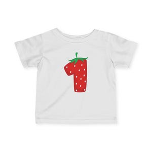 Strawberry First Birthday Shirt:  Berry Sweet One Outfit for Baby | Strawberry Themed Birthday Tee