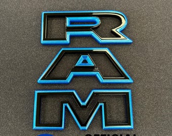 Color matched 3D RAM grille letters