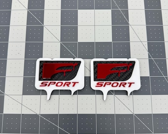 Drippy Lexus F sport fender badge pair