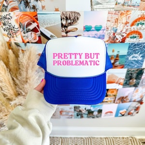 Mooie maar problematische grappige truckerhoed volwassen humor cadeau voor haar Baseballpet Hot Girl Zomer Strandvakantie Bar Pool Party Girls Trip Hat