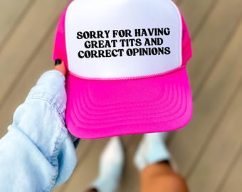 Olämplig rolig truckerkeps smutsig vuxenhumor basebollkeps present till henne het tjej sommar strandsemester poolbarfest tjejresa hatt
