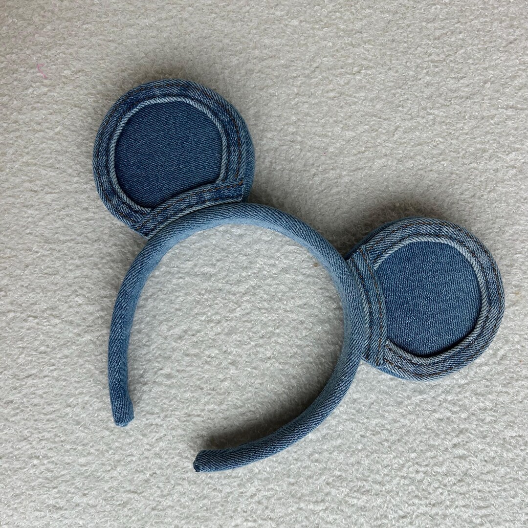 Denim Mouse Ears - Medium Wash - Etsy