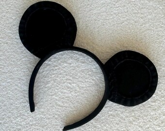 Denim Mouse Ears - Black