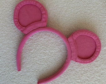 Denim Mouse Ears - Pink