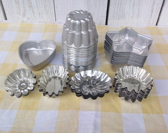 Large Lot of 47 Aluminum Candy and Jello Molds Kitchen Candy Making Baking