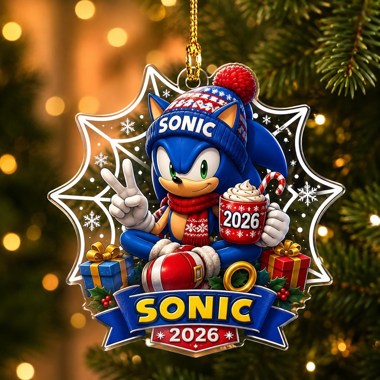 Sonic the Hedgehog Ornament - Etsy