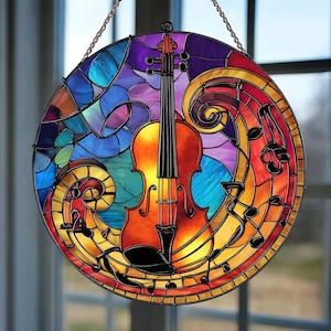 Stained Glass Violin - Etsy