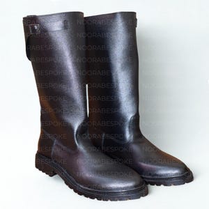 Bespoke German Officer Boots, Military Boots, Leather Boots, Black Boots, Horse Riding Boots, WW2 Boots, Knee High Boots, Vintage Boots