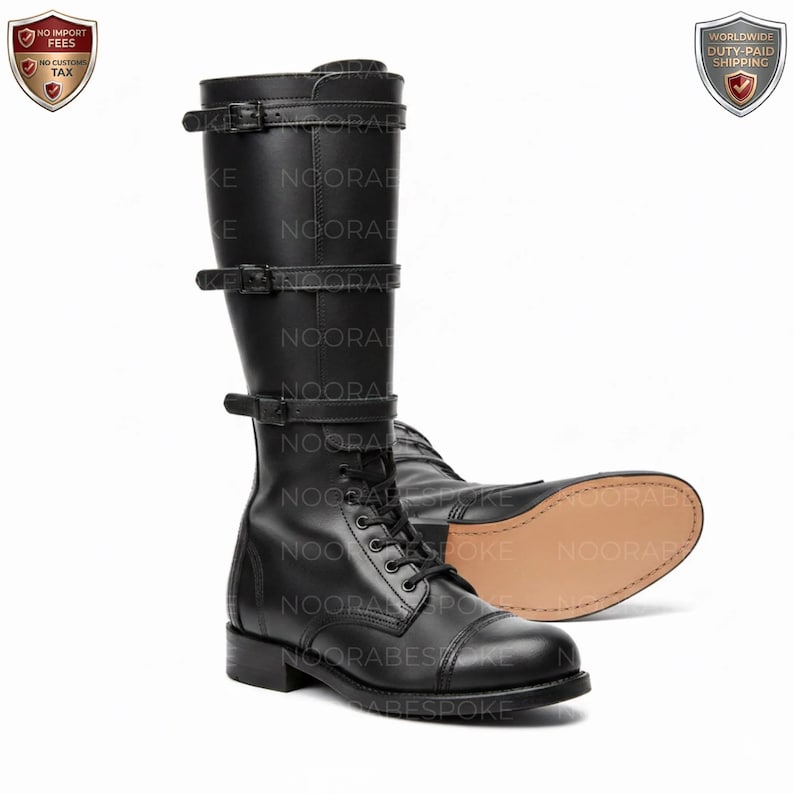 Handmade Custom Cavalry Boots – Genuine Leather Knee High Boots
