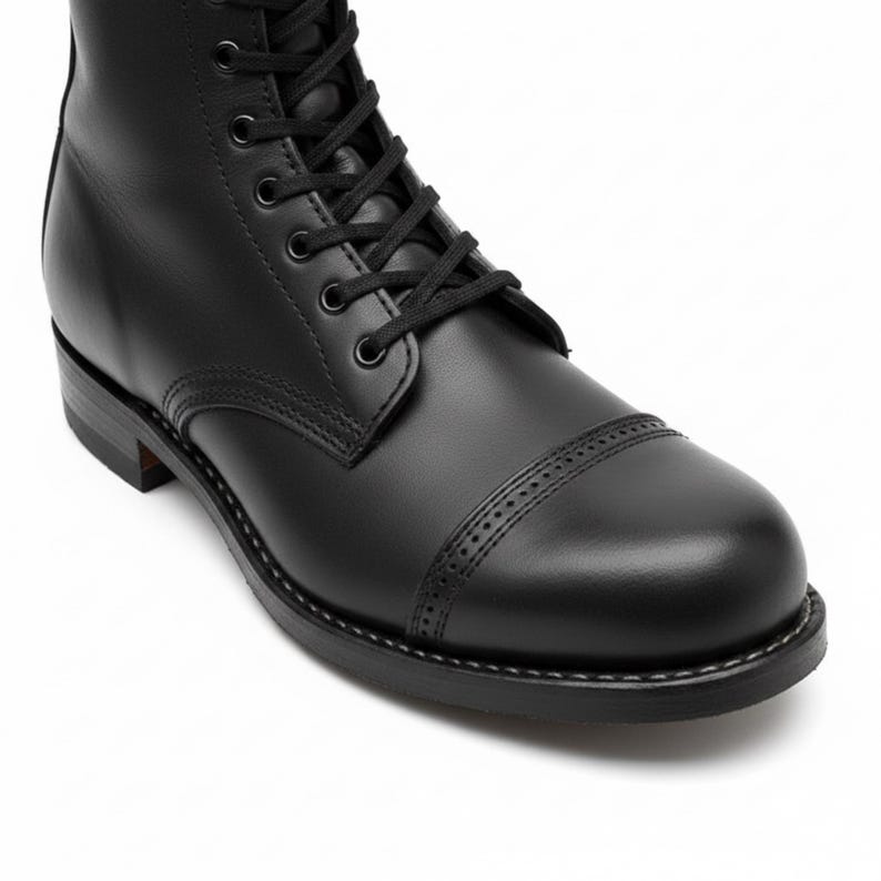 Handmade Cavalry Style Boots For Men - Genuine Leather Long Boot with 3 Buckles, Leather Sole