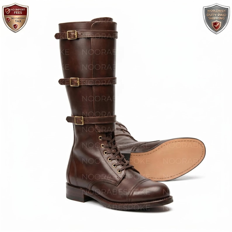 Handmade Custom Cavalry Boots – Genuine Leather Knee High Boots