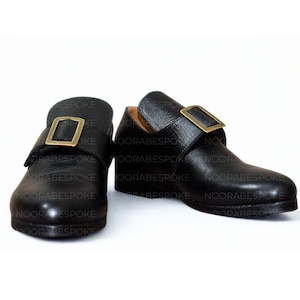 17e-18e-eeuwse Napoleon koloniale schoenen voor heren - leren schoenen