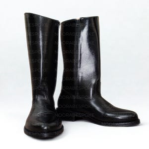 Bespoke Star Wars Officer Boots with Zipper Closure, Cosplay Boots, Leather Boots, Black Boots, Horse Riding Boots, German Boots