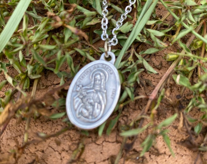 Necklace Catherine of Siena Patron Saint of Nurses Italy Etsy