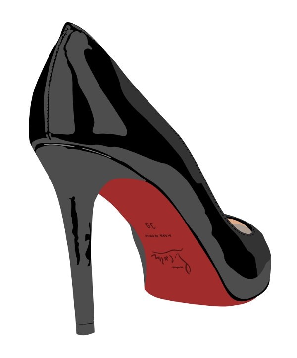 louboutin heels drawing