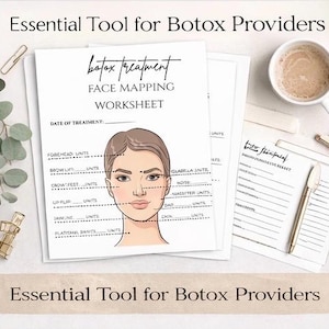 BOTOX Treatment Face Mapping Worksheets