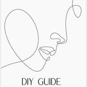 May include: A minimalist line drawing of a face in gray on a white background. The text "DIY GUIDE FACIAL BOTOX" is below the drawing, with "by Ashlee Gallop" underneath in a script font.
