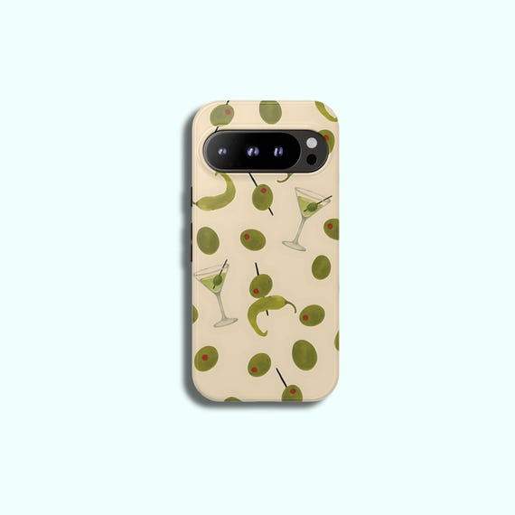 Olive Martini Phone Case Pixel 9, 9 Pro, 9 Pro XL, Pixel 8, Pixel 7, Pixel 6, Tough Case Green Chili Cocktail Olive Martini Phone Case Pixel 9, 9 Pro, 9 Pro XL, Pixel 8, Pixel 7, Pixel 6, Tough Case Green Chili Cocktail