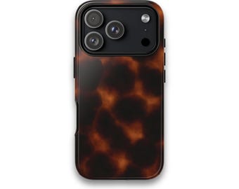 Dark Amber Tortoise Shell Phone Case for iPhone 17 16 16e 15 14 Pro Plus Air Max SE - MagSafe - Galaxy S25 S24 S23 S22 Pixel 10 9 Pro 8 7