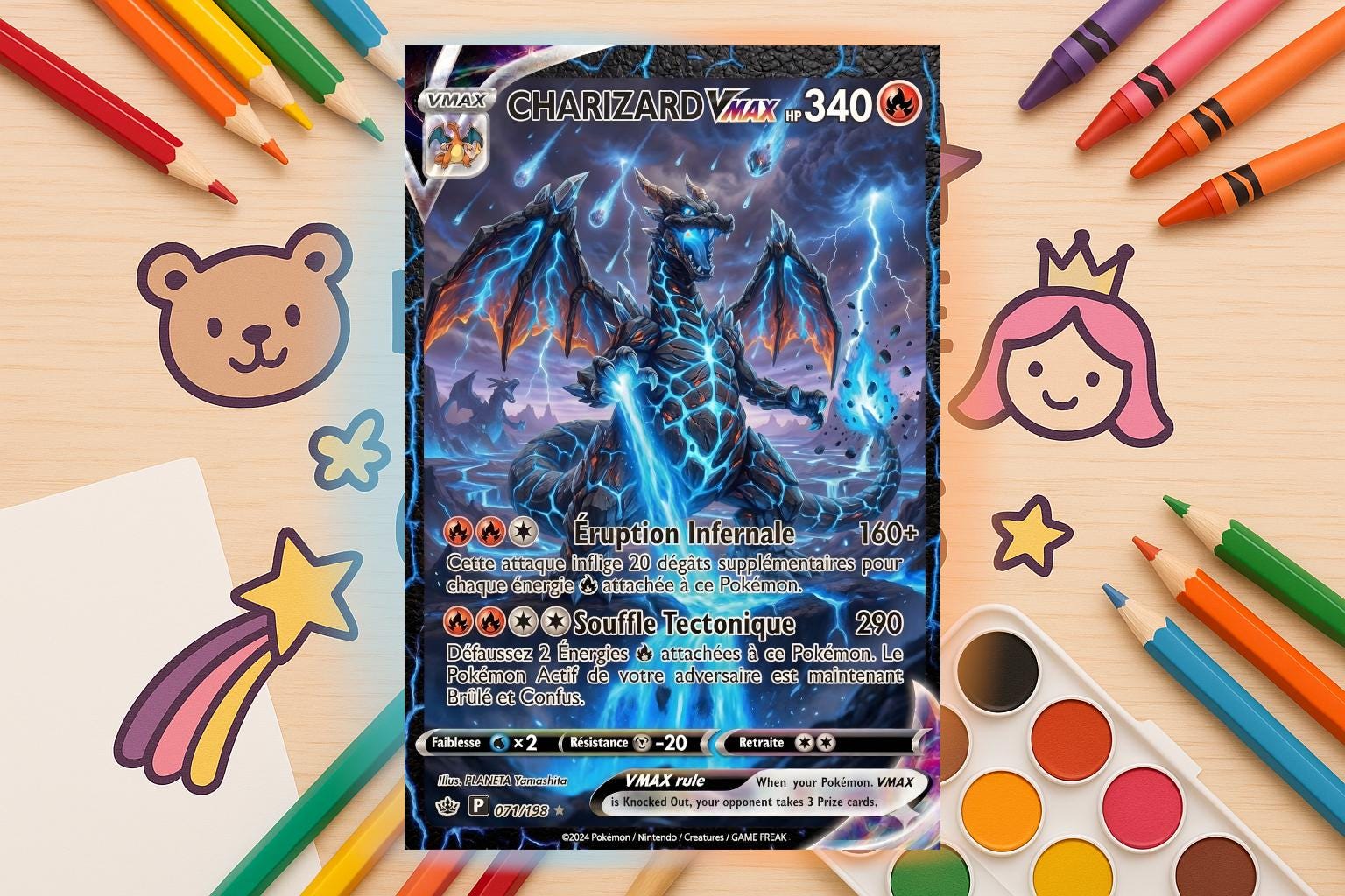 Pokemon Card - Charizard Vmax - Blue Magma - Etsy