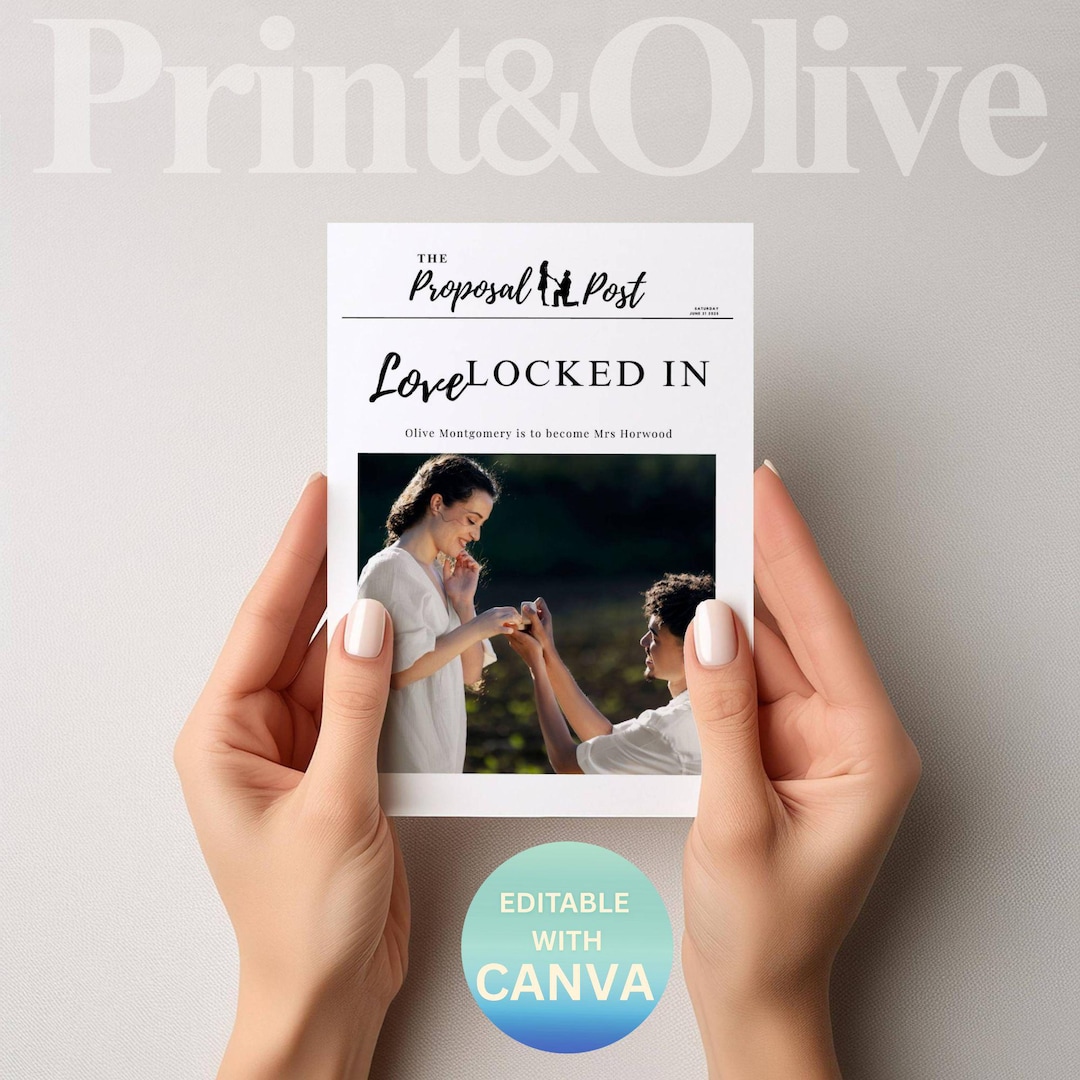 Wedding Announcement Newspaper Template Social Media Engagement