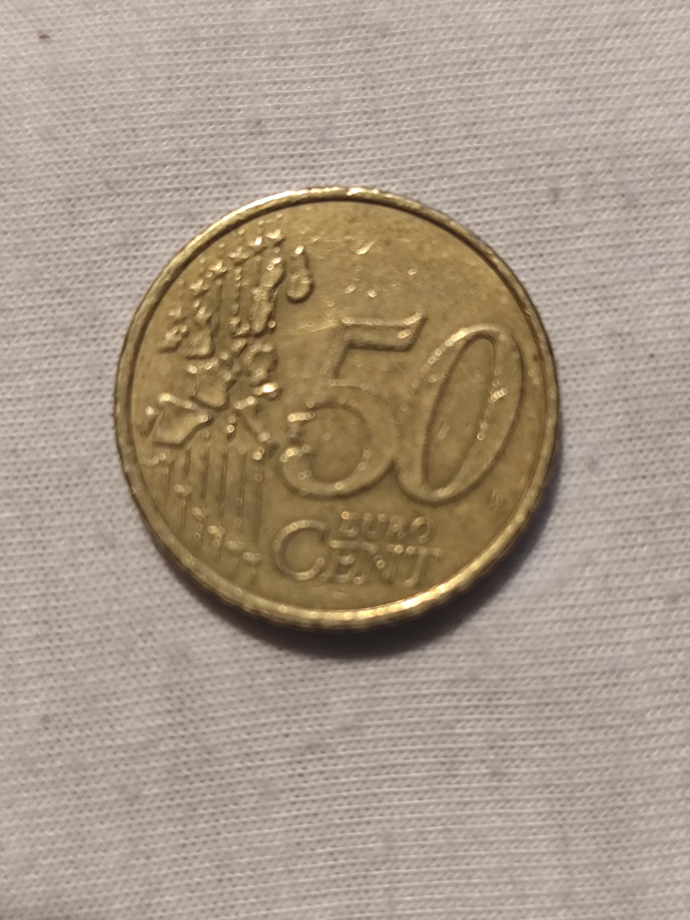 フランスRF 1999年発行の50セントユーロ硬貨。色は金色。非常に希少なコインです。 - Etsy 日本