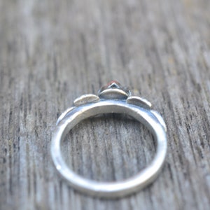 Dainty Leaf Ring With Natural Rainbow Moonstone