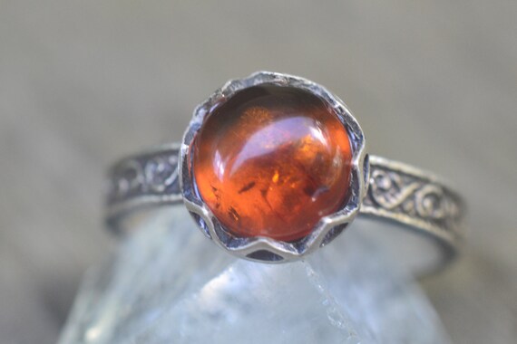 Baltic amber engagement best sale ring