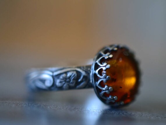 Custom Engraved Women/'s Crystal Jewelry Bezel Set Unique Gemstone Gothic Oxidised Silver Band Copper Turquoise Ring