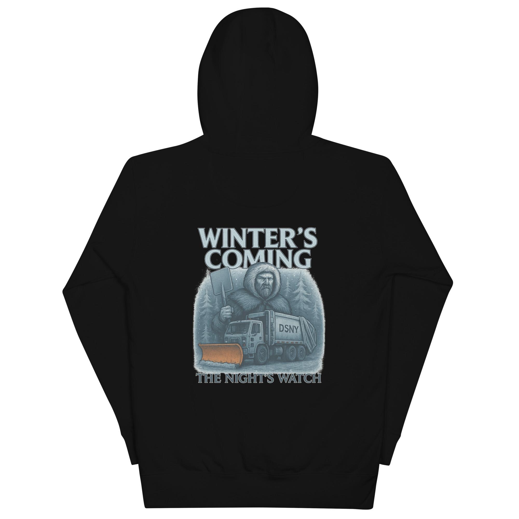 DSNY Night’s Watch Hoodie | Sanitation Worker Sweatshirt | Funny NYC Garbage Hoodie | Unisex Streetwear | Winter Sanitation Gear