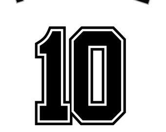 Personalized Varsity Jersey Design: Custom Name & Number (Digital Download, SVG/PNG/JPG