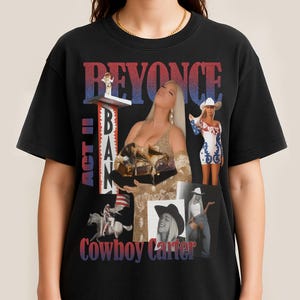 Chemise Beyoncé Cowboy Carter Act II Album de musique pop country Grammy Awards Fan Merch T-shirt graphique cadeau unisexe