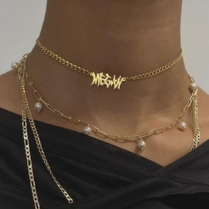 The Heavy Metal Mini Choker Nameplate