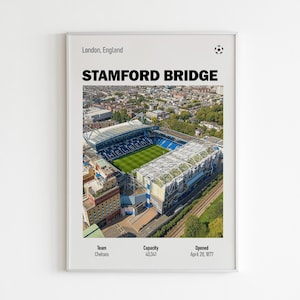 Stamford Bridge Poster | Chelsea Wall Art | Football Poster | Minimalist Poster | Gift Idea | Wall Decor | West London | Chelsea Poster