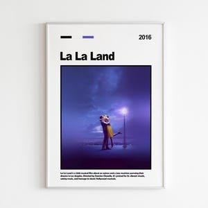 La La Land Poster | La La Land Wall Art | Minimalist Poster | Gift | Movie Poster | Wall Decor | Emma Stone | Ryan Gosling | Sebastian & Mia