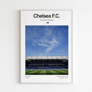 Stamford Bridge Poster | Chelsea Wall Art | Football Poster | Minimalist Poster | Gift Idea | Wall Decor | West London | Chelsea Poster